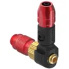 Lezyne ABS-1 Pro HP Chuck Gevlochten Pompkop Voor Met Nylon Versterkte Leidingen - Rood