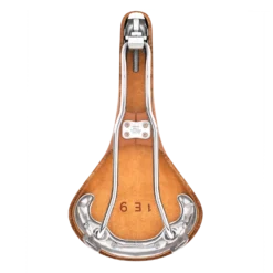 BROOKS B15 Swallow Chroom Zadel - Zwart -Trap Vlot Verkoopwinkel 80410112 detail 4