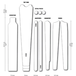 Dyedbro Gravel Frame Protection Kit Clear - Zwart Gloss