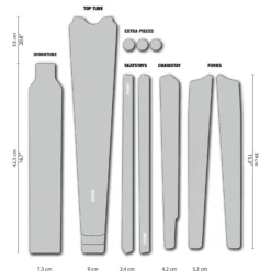 Dyedbro Gravel Frame Protection Kit Clear - White Matte