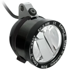 Edelux II Hangende LED-koplamp Voor Naafdynamo's Zwart Geanodiseerd