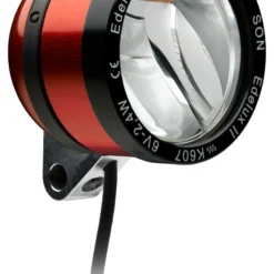 Edelux II LED Koplamp Voor Naafdynamo's - Rood Geanodiseerd