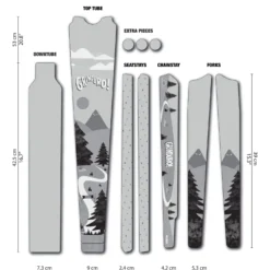 Dyedbro Grind Frame Beschermingsset Grinduro - Zwart Mat