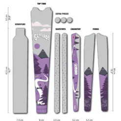 Dyedbro Grind Frame Protection Kit Grinduro - Purple Matte