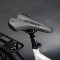 Haibike Trekking 6 Heren - Glansgrijs Neon Geel -Trap Vlot Verkoopwinkel Haibike MY22 Detail Saddle Trekking 6 HIGH grey