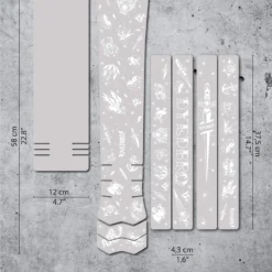 Dyedbro E-bike Frame Beschermingskit Oude School Tattoo - Wit Mat