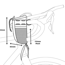 Restrap Adventure Race-stuurpenzak - Zwart -Trap Vlot Verkoopwinkel Restrap Race Stem Bag Size Guide 800x