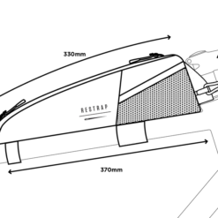 Restrap Adventure Race Bovenbuis Tas - Lang - Zwart -Trap Vlot Verkoopwinkel Restrap Race Top Tube Size Guide