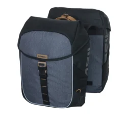 BASIL Dubbeltas Miles Zwart/grijs - 34 Liter