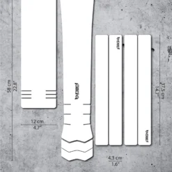 Dyedbro E-bike Frame Beschermingskit Heldere Glans - Zwart