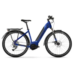 Haibike Trekking 4 Lage Instap - Glanzend Mat Blauw Zwart